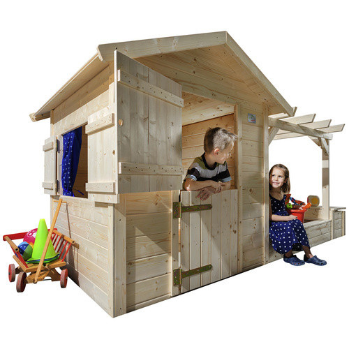 Weka Spielhaus Tabaluga Drachenhöhle aus Holz in Natur und Beige, B/H/T: 286 x 154 x 153 cm - Bild 2