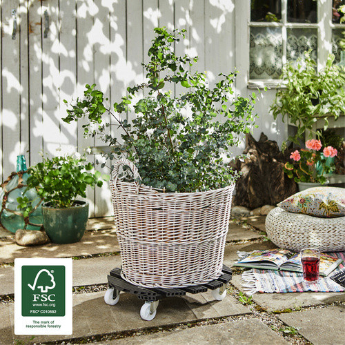 Wagner SYSTEM Multiroller GreenHome Pflanzenroller aus WPC in Anthrazit Durchmesser: 50 cm - Bild 3