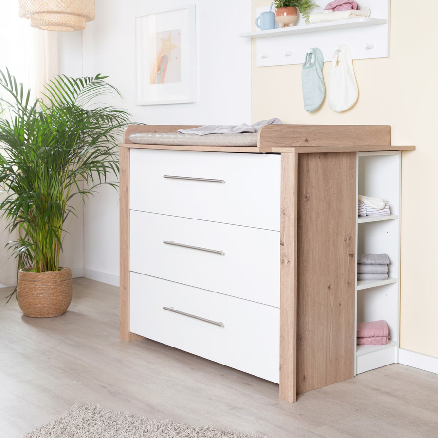 Roba Wickelkommode Malo in Weiß mit abnehmbarem Wickelaufsatz und Soft-Close-Funktion, B/T/H: 98,5 x 75,5 x 112,0 cm - Bild 1