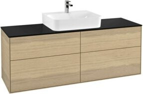 V&B Waschtischunterschrank Finion in Oak Veneer, Farbe: Braun, Breite: 160 cm, Tiefe: 50,1 cm - Bild 1