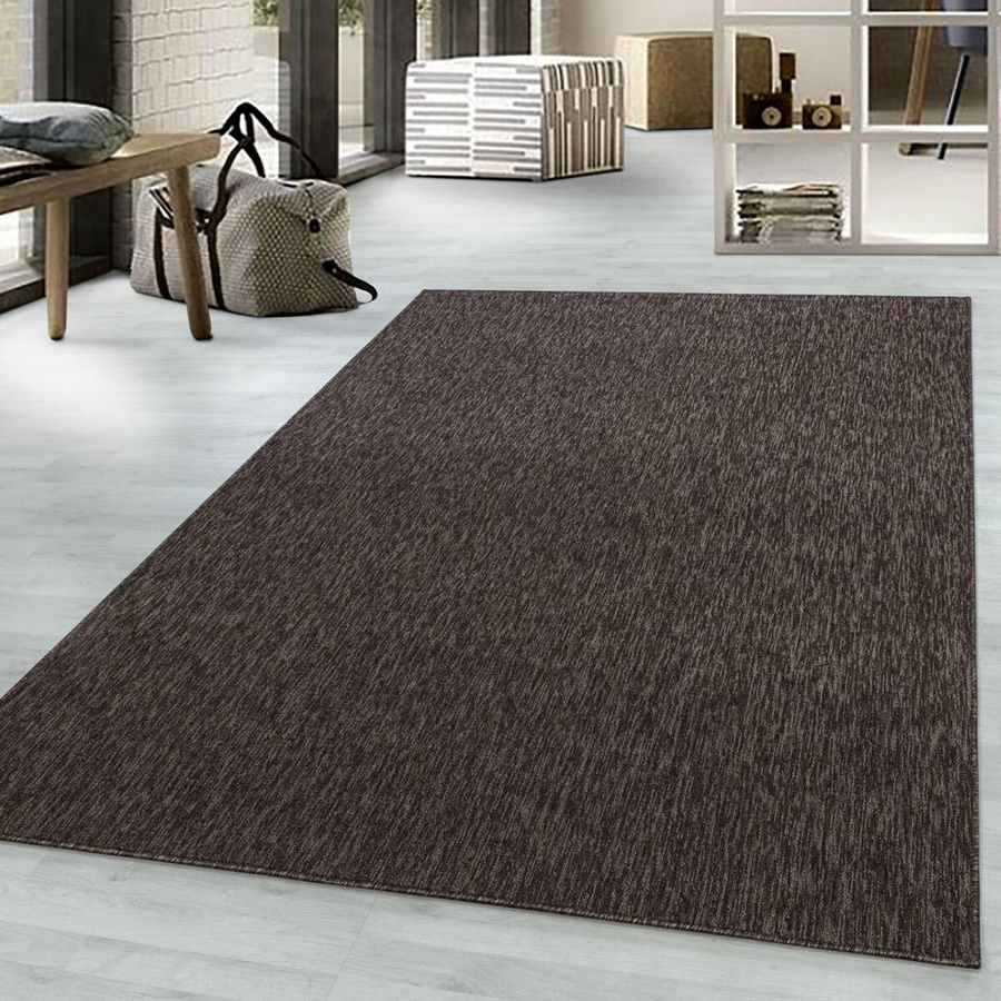 Ayyildiz Kurzflorteppich Nizza modern braun meliert B/L: 80 x 250 cm - Bild 3
