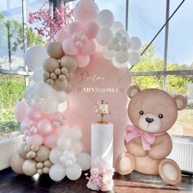 Teddybär Party-Requisiten in Braun für Babyparty und Geburtstag als Deko-Set aus Papier - Bild 1