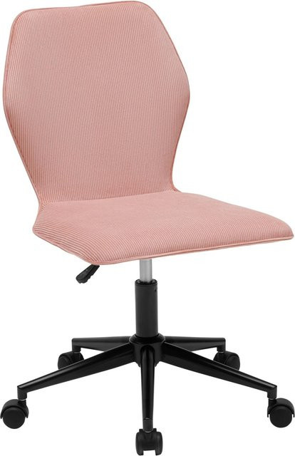Mömax Drehstuhl Luigi Schwarz/Pink modern mit 360 Grad Drehung und Rollen für Home Office - Bild 1