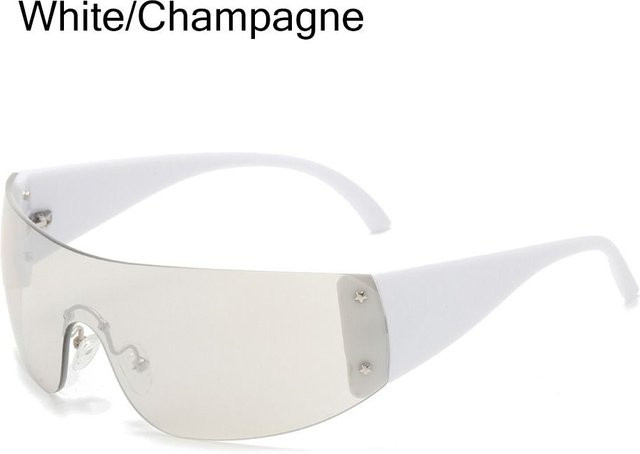STERN Sonnenbrille, randlos, Übergröße, weiß, Damen - Bild 1