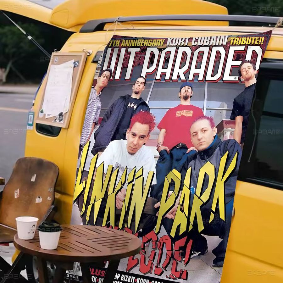 Potdemiel Camping-Flagge Band L-Linkin Cool P-Park mit künstlerischem Banner-Druck - Bild 2