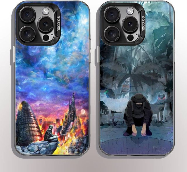 Rapper B-BENY JR Handyhülle für iPhone 11-16 Pro Max, bunt, rutschfest und mit Anti-Fingerabdruck-Beschichtung - Bild 1