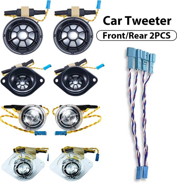 LIMBQS Front- und Heck-Hochtöner Set für BMW 3er 5er 6er 7er Serie sowie F10 F30 F20 F06 F07 G20 G30 G01 E60 E61 E90 E91 und Mittelkonsolen-Lautsprecher - Bild 1