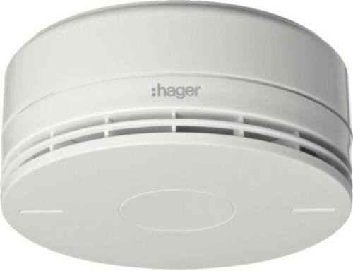 Hager Funk-Rauch- und Hitzemelder Combi in Weiß, B/T/H: 12,4 x 12,4 x 5,1 cm - Bild 1