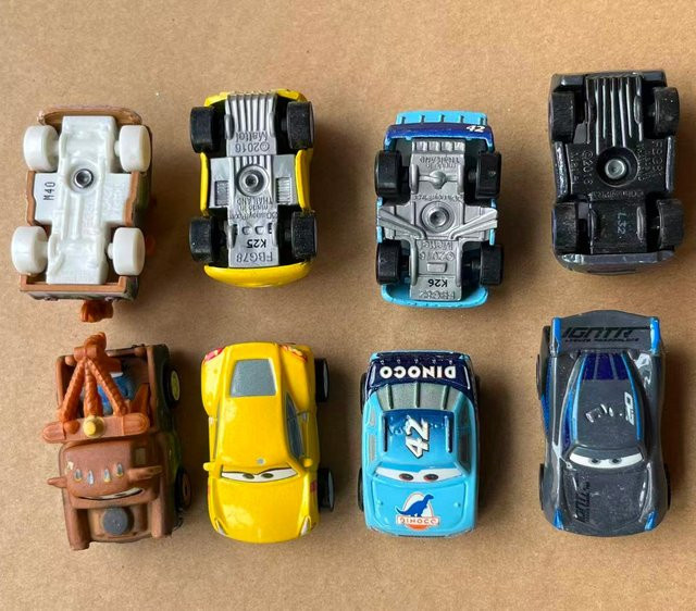 Disney Pixar Cars Mini-Automodell, Spielzeugautos, Gelb, Blau, Braun, Metall - Bild 1
