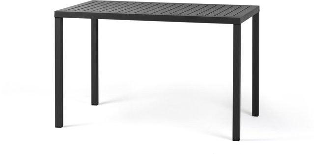 Nardi Cube Gartentisch aus pulverbeschichtetem Aluminium in Schwarz, B/T: 120 x 70 cm - Bild 1