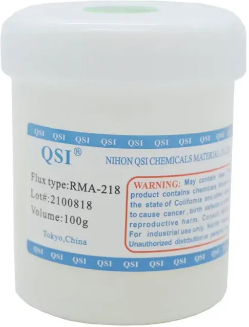 BES RMA-218 BGA-Lötflussmittelpaste für SMT-Reballing, Weiß, 100 g - Bild 1
