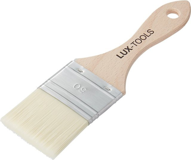 LUX-TOOLS Finisher-Pinsel flach mit Synthetikborsten und Holzgriff, Breite: 50 mm - Bild 1