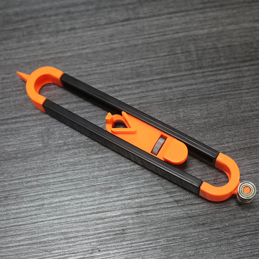 Unregelmäßiges Radius Lineal Kontur Gauge Umriss Form Duplizierer in Orange für Holzbearbeitung und DIY Messwerkzeuge aus Kunststoff - Bild 4