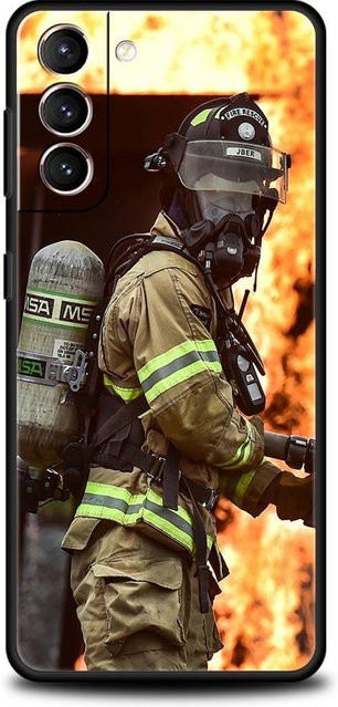 Feuerwehrmann Helden Handyhülle für Samsung Galaxy S24 S23 S22 S21 S20 S10 S9 Ultra und FE Modelle in Schwarz und Multicolour - Bild 1