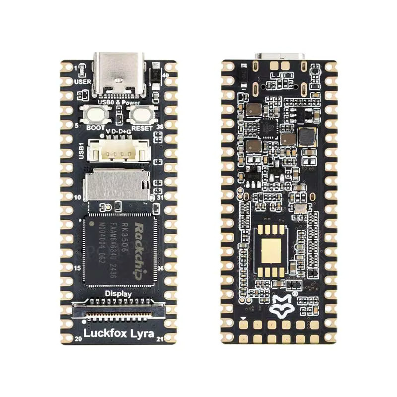Luckfox Lyra Serial Rockchip RK3506 Linux Board in Schwarz mit optionalem 10,1 Zoll DSI Display - Bild 2