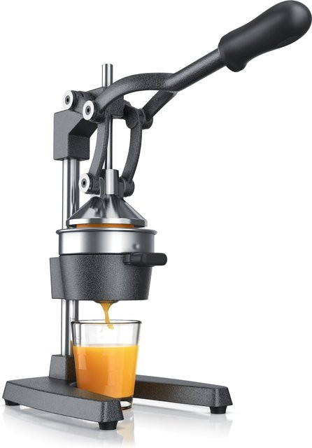 Arendo Saftpresse mechanischer Entsafter aus Aluminium in Grau - Bild 1