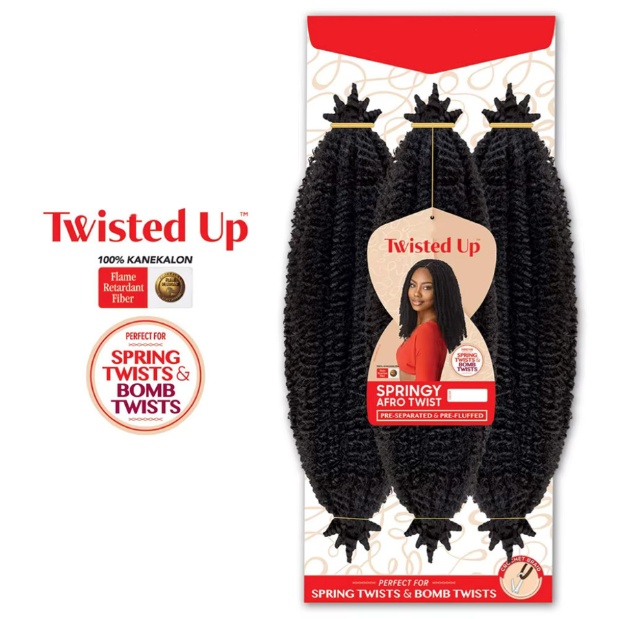 SHES BEAUTY 3X Springy Afro Twist Synthetisches Flechthaar, 16/24 Zoll, Damen - Bild 5