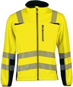 Warnschutz-Softshelljacke Prevent Trendline in Gelb/Schwarz, Größe L, nach EN ISO 20471 Klasse 2 - Bild 1