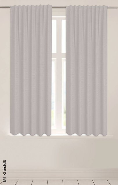 Kombivorhang Susan silver edition in Beige B: 140 cm, H: 175 cm - Bild 1