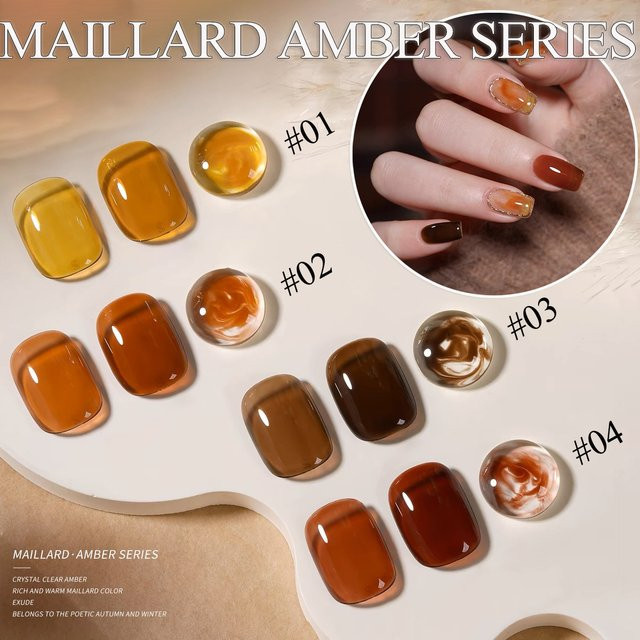 MIANEL Gel-Nagellack, Bernsteinfarben, Glänzend, 12 ml - Bild 1