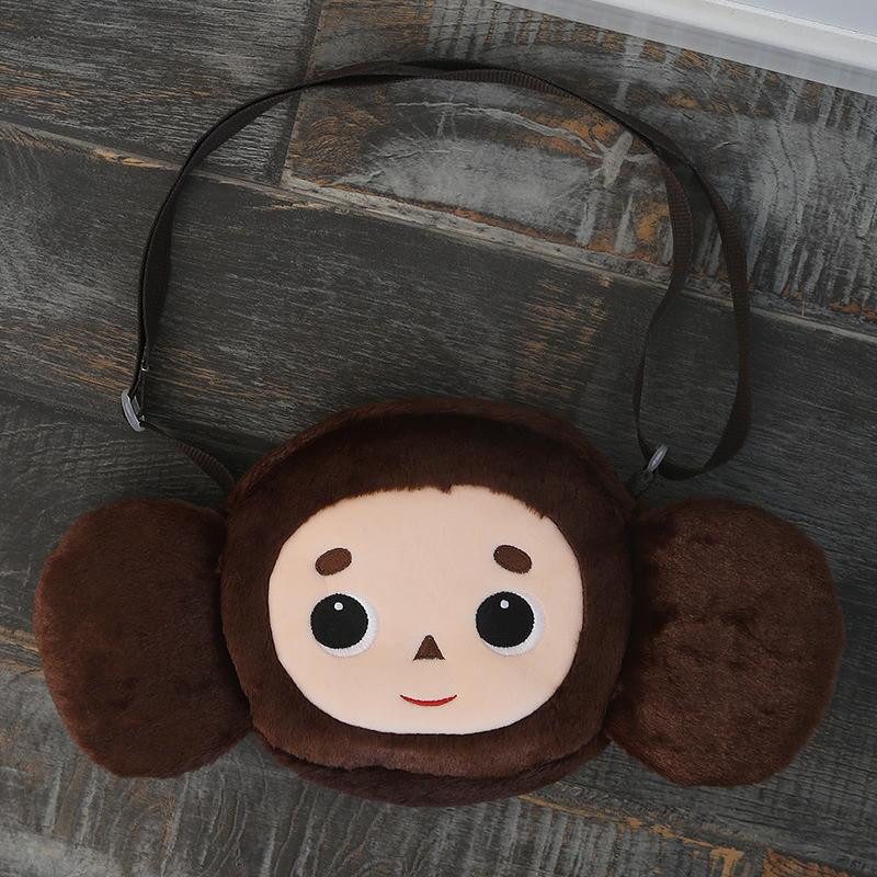 Kidsly Cheburashka Affen-Rucksack, Plüschpuppe, Umhängetasche, braun, ab 14 Jahren - Bild 3