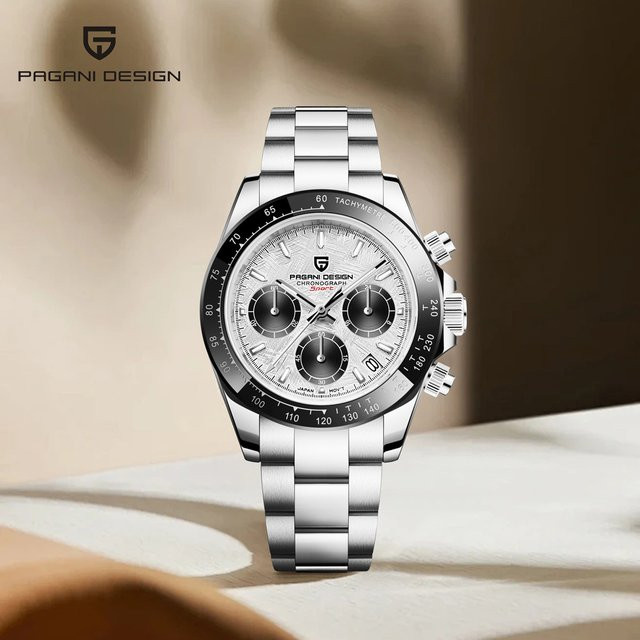 PAGANI DESIGN Chronograph, Quarz, Edelstahl, Weiß, Herren - Bild 1