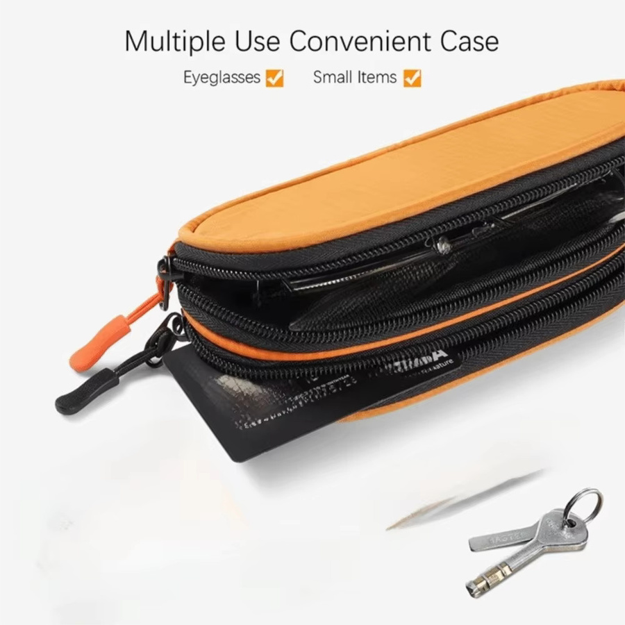 Sonnenbrillenetui doppelschichtig, wasserdichter Organizer, orange - Bild 3