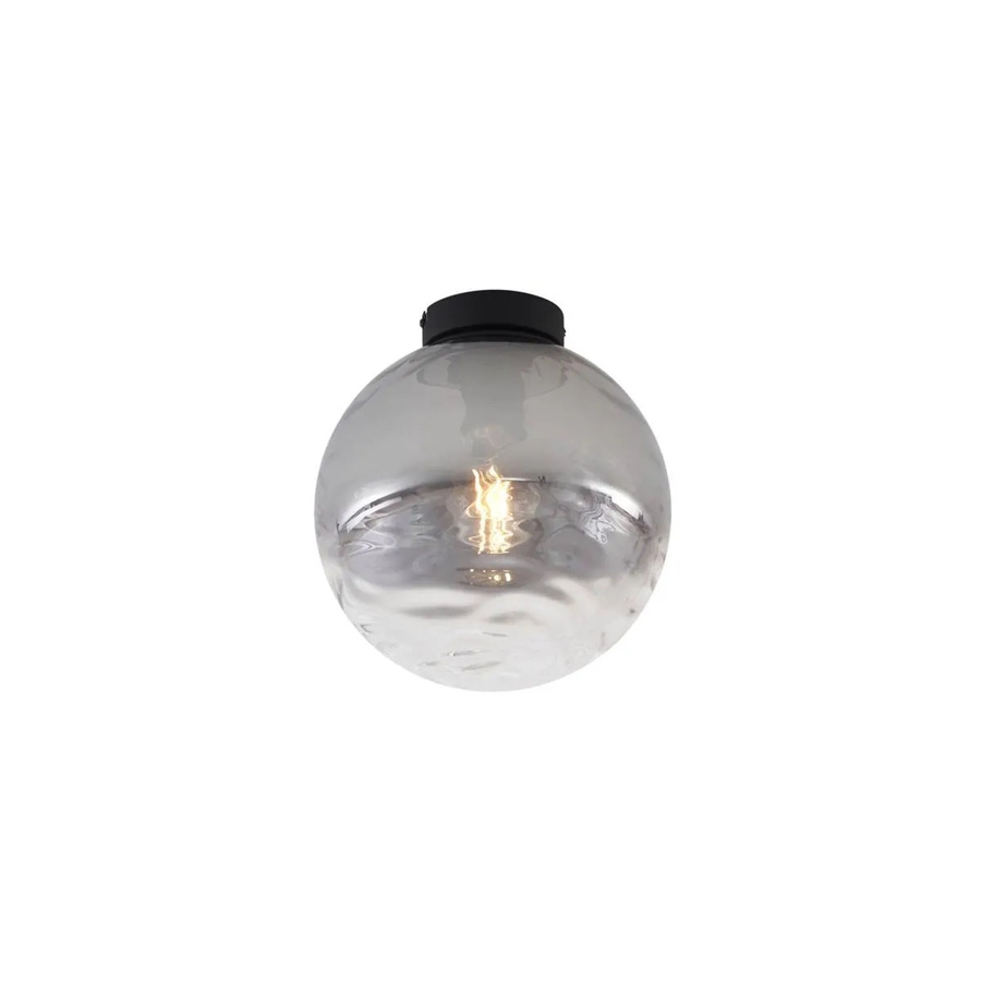 QAZQA Design Deckenleuchte Schwarz mit Glas Pillon in Rauchverlauf-Optik - Bild 2