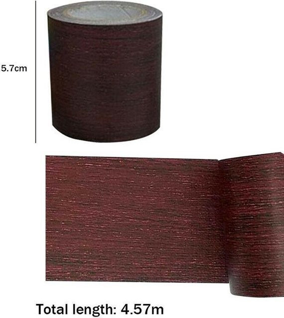 Ouyeda Reparatur-Klebeband mit realistischer Holzmaserung in Braun für die Möbelpflege - Bild 1
