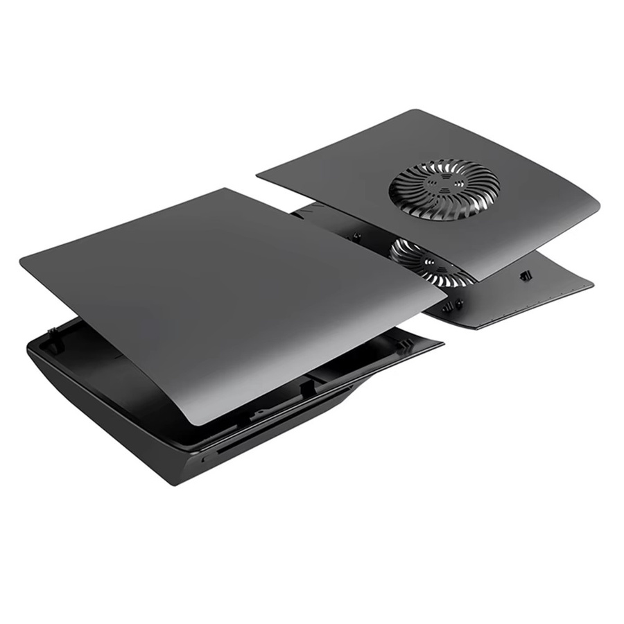 ALLOET Frontplatte Konsolenabdeckung aus ABS Hartschale in Schwarz für PlayStation PS5 Pro Disc Edition und Digital Edition - Bild 5