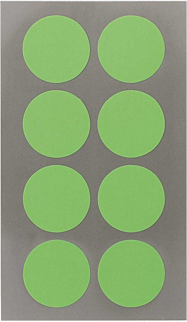 Rico Design Paper Poetry Office Sticker Punkte Neongrün 25mm 4 Bogen - Bild 1