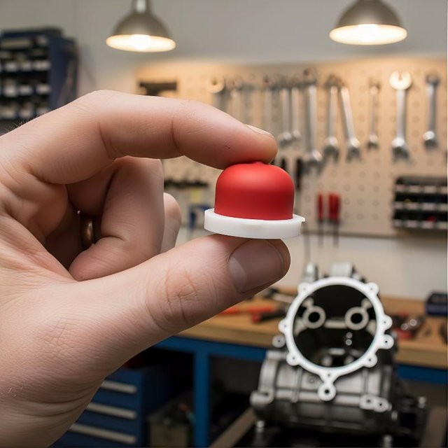 Ersatz-Primerbirne in Rot für Briggs und Stratton 450E 500E 08P502 09P6S Serie zur Reparatur von Garten- und Rasenmähermotoren - Bild 1