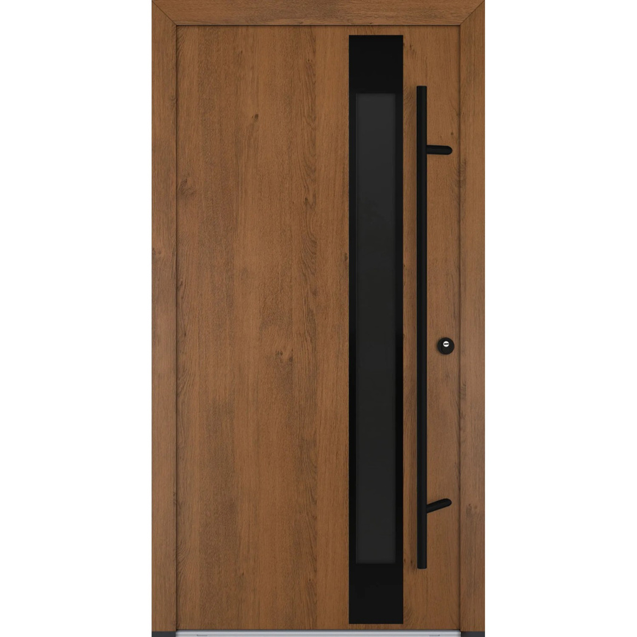 FM Türen Innenbeschläge Set AS68 Modell 34 Winchester Rechts in Braun mit Edelstahl-Elementen, B/H: 110 x 210 cm - Bild 2