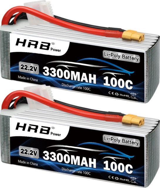 HRB Lipo Batterie 22,2 v 3300MAH 100C, mit XT60 Stecker - Bild 1