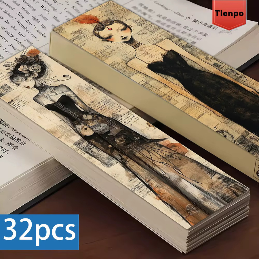 32 Stück Lesezeichen im Victoria-Abstrakten-Stil aus Papier, Multicolor, dekorative Seitenmarker für Bücherwürmer und Lehrer - Bild 3