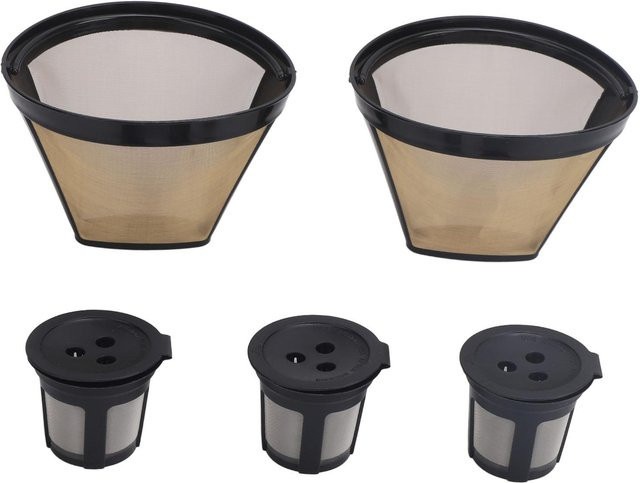 Ninja Wiederverwendbare Kaffeefilter-Kapseln für Dual Brew Coffee, 3-Loch Sieb aus Kunststoff und Mesh, Grau - Bild 1