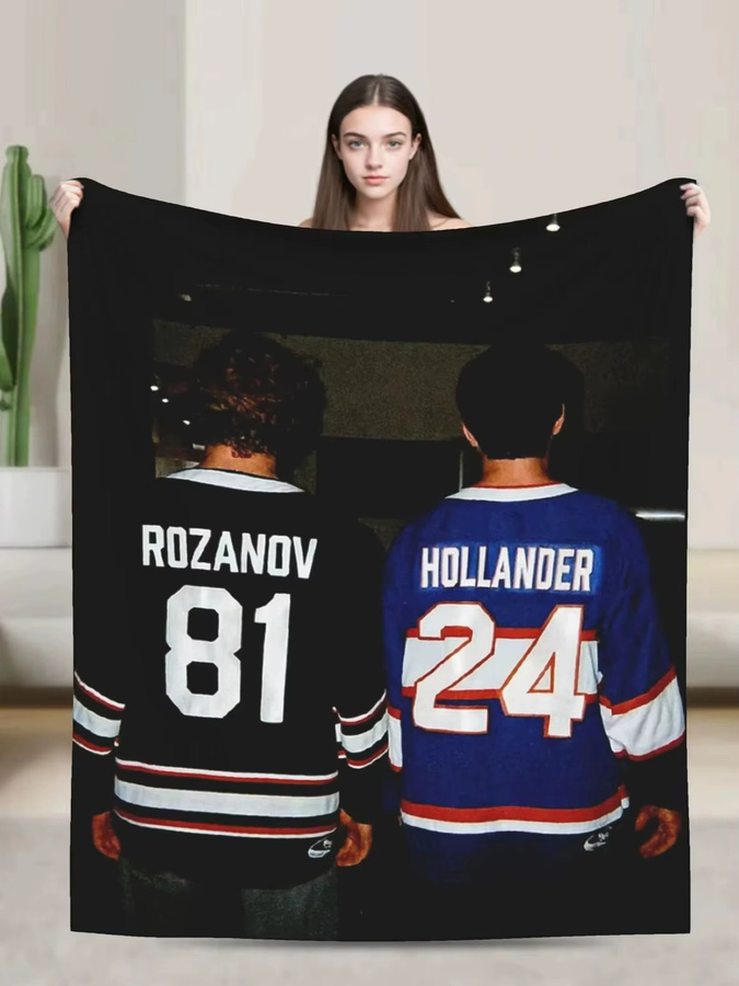 Hollanov Rozanov Beheizbare Rivalry-Decke aus Flanell in Schwarz für Erwachsene - Bild 2