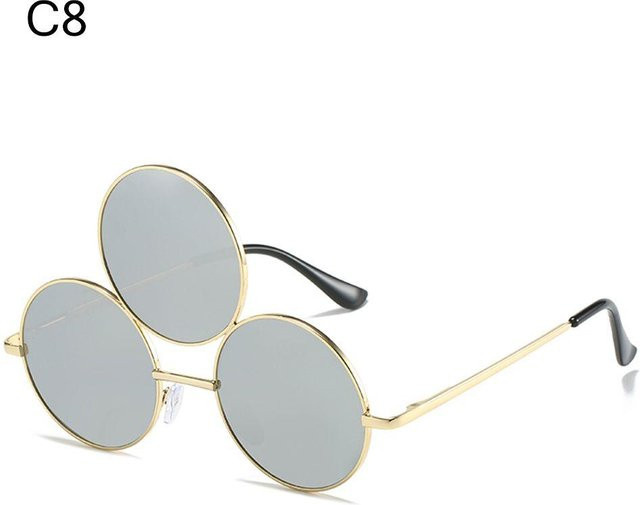 Fable Sonnenbrille Drei Augen, randlos, Metall, round, grey, Damen - Bild 1