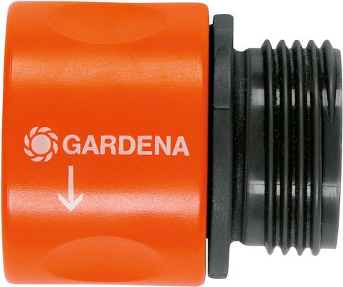 Gardena SB-Übergangs-Schlauchstück aus Kunststoff in Orange, 3/4 Zoll, B/T/H: 13 x 8 x 3,5 cm - Bild 2