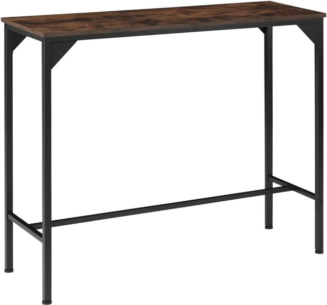 tectake Bartisch Kerry Industrial Style aus Holz und Stahl, Dunkel, B/T/H: 120 x 40 x 100,5 cm - Bild 2