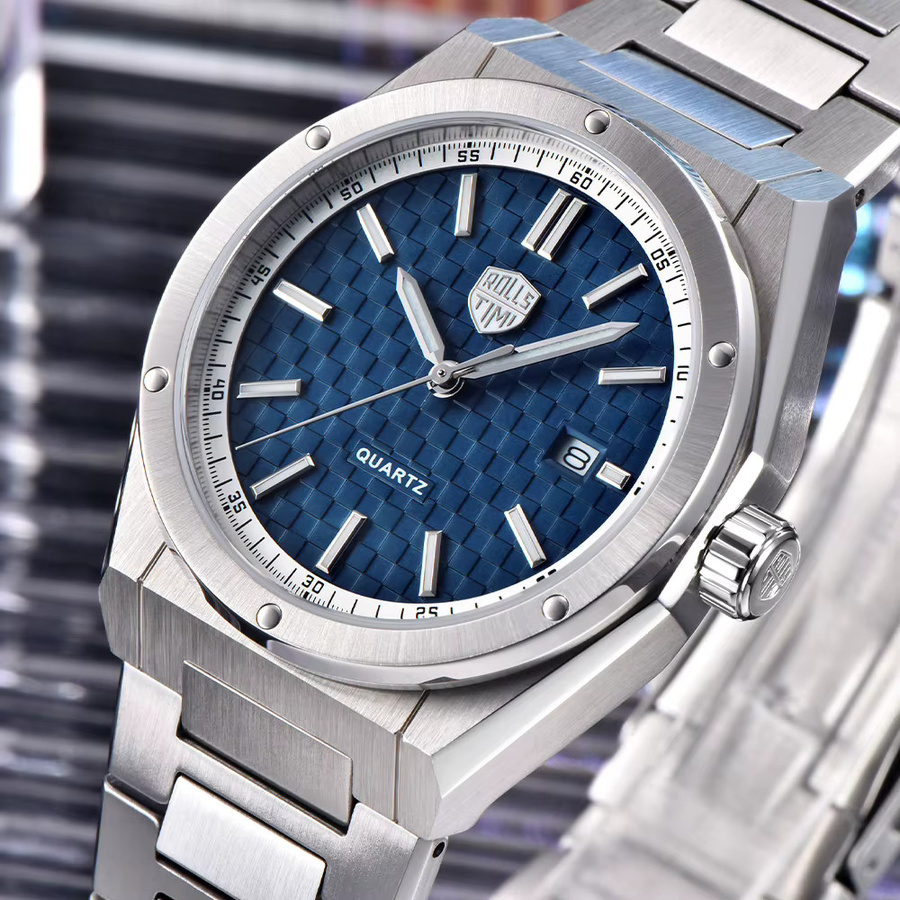 RollsTimi Armbanduhr, Quarz, Edelstahl, Saphirglas, Blau, Herren - Bild 4