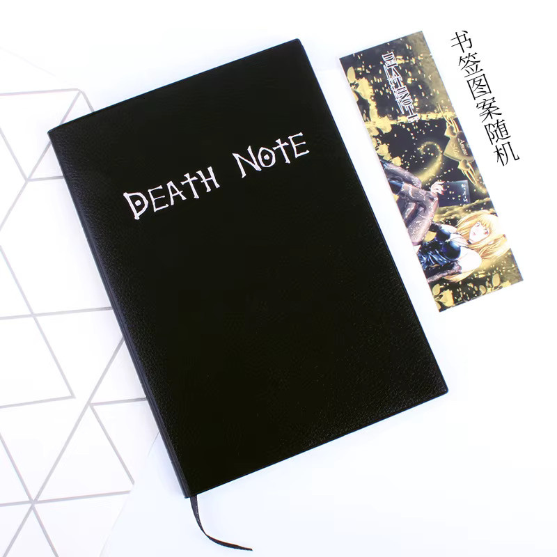 Coliky Death Note Notizbuch-Set aus schwarzem Kunstleder mit Hardcover und linierten Seiten - Bild 2