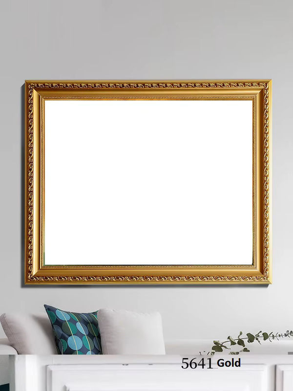 Keepmore Bilderrahmen aus Massivholz im Vintage-Stil mit floralem Design, Rechteckig, B/H: 30 x 40 cm, Farben: Weiß oder Gold - Bild 2