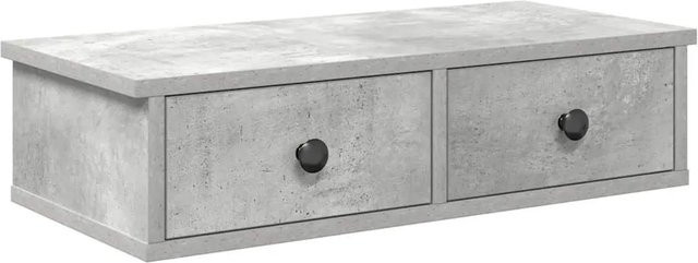 vidaXL Wandregal mit Schubladen in Betongrau, B/T/H: 60 x 28 x 15 cm - Bild 1