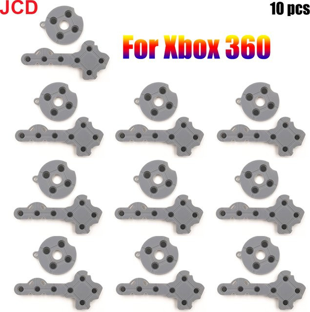 JCD 10 Sets leitfähige Gummi-Silikon-Pads in Grau für Xbox 360 Wireless Controller zur Reparatur der D-Pad Kontakttasten - Bild 1