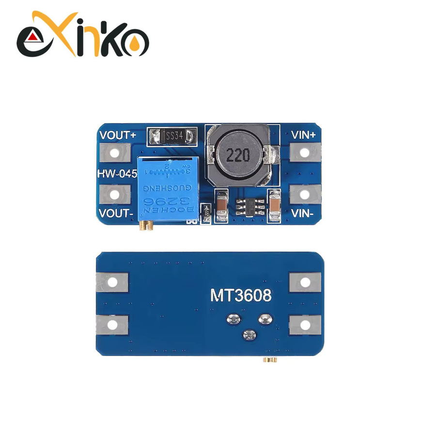 MT3608 Einstellbares Step-Up-Modul Spannungsregler mit Micro-USB und USB-C, 2V-24V auf 5V-28V 2A DC-DC-Aufwärtswandler, Blau - Bild 2