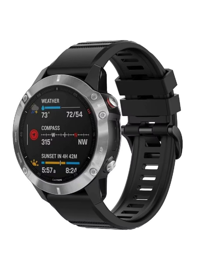 LENNIK Uhrenarmband Silikon, Schwarz, Unisex - Bild 5