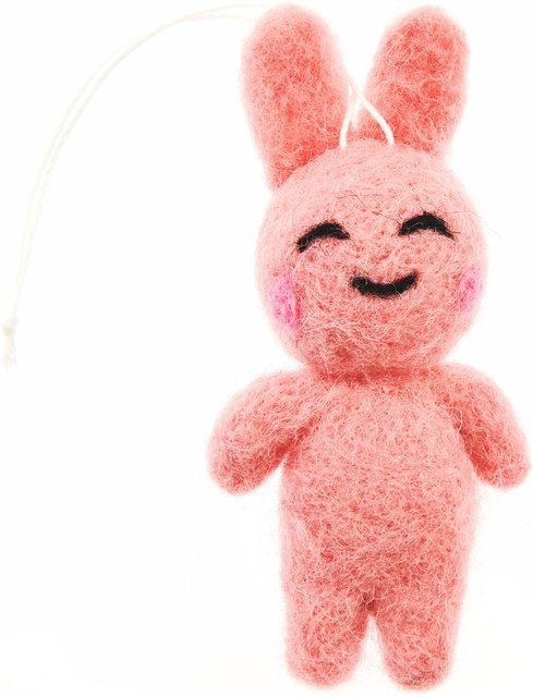 Rico Design Aufhänger Filz-Hase 3D in Rosa für Ostern und Frühling - Bild 1