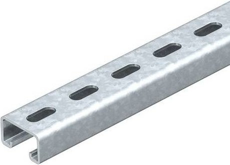 OBO Bettermann Profilschiene aus Metall in Silber, L x B x H: 40 x 5 x 3 cm - Bild 1