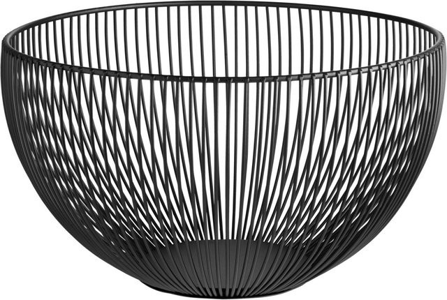 VEGA Obst- und Brotkorb Fraser aus Metall in Schwarz, Durchmesser: 25 cm, Höhe: 14 cm - Bild 1